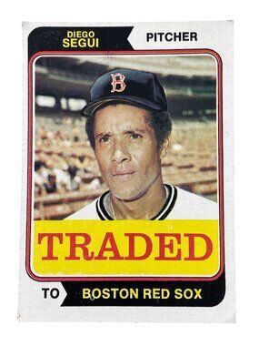 Vintage 70s Diego Segui Baseball Card Traded Boston Red Sox Vintage Card No. 304